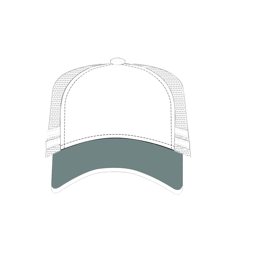 Design your own trucker cap in a customizable white and green style for personal expression.