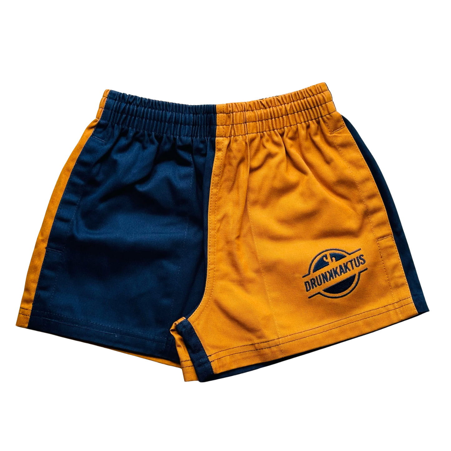 RUGGERS - NAVY/MUSTARD DRILL SHORTS
