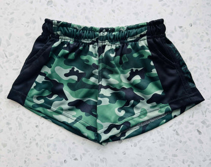 KIDS FOOTY SHORTS - CAMMO