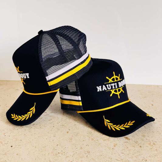 Nauti Bouy - High Profile Trucker Cap with Structured Crown and Adjustable Snapback.