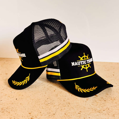 Nautic Tease - High Profile Trucker Cap with Structured Crown and Adjustable Snapback.