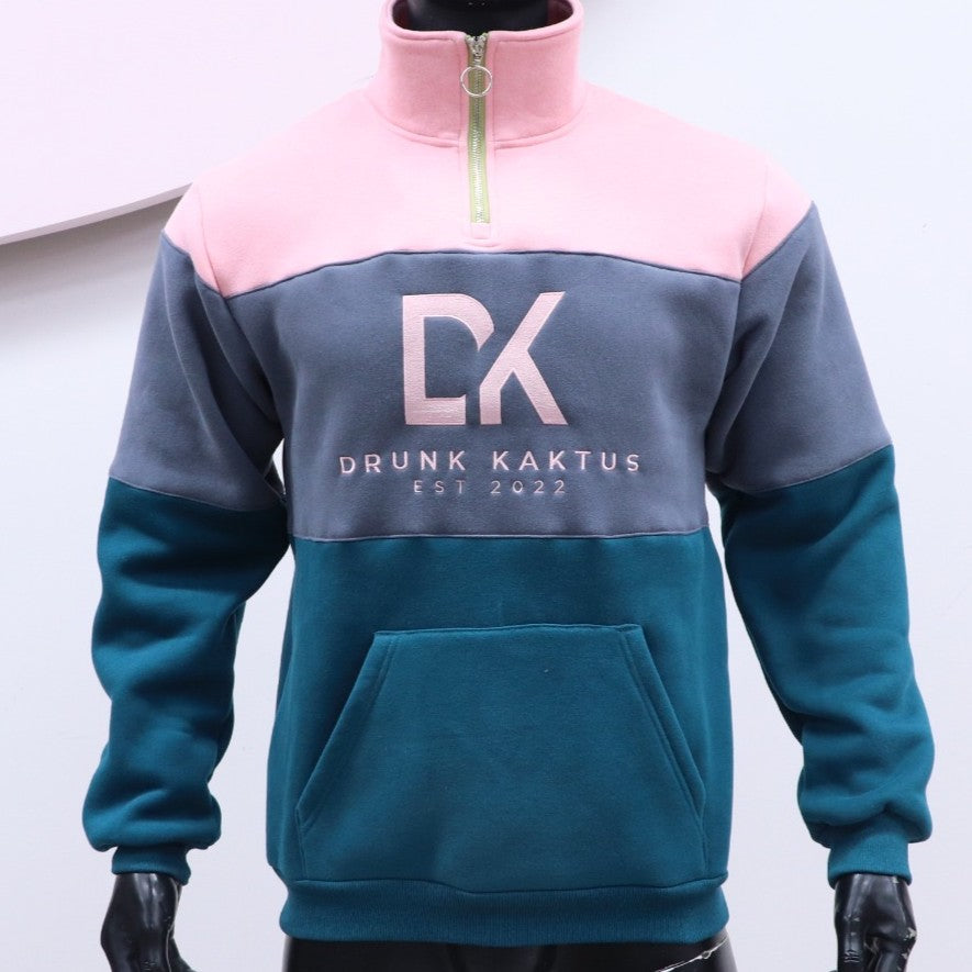 QUARTER-ZIP FLEECED PULLOVER PINK - PREORDER
