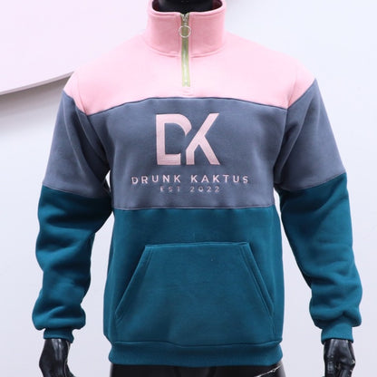 QUARTER-ZIP FLEECED PULLOVER PINK - PREORDER