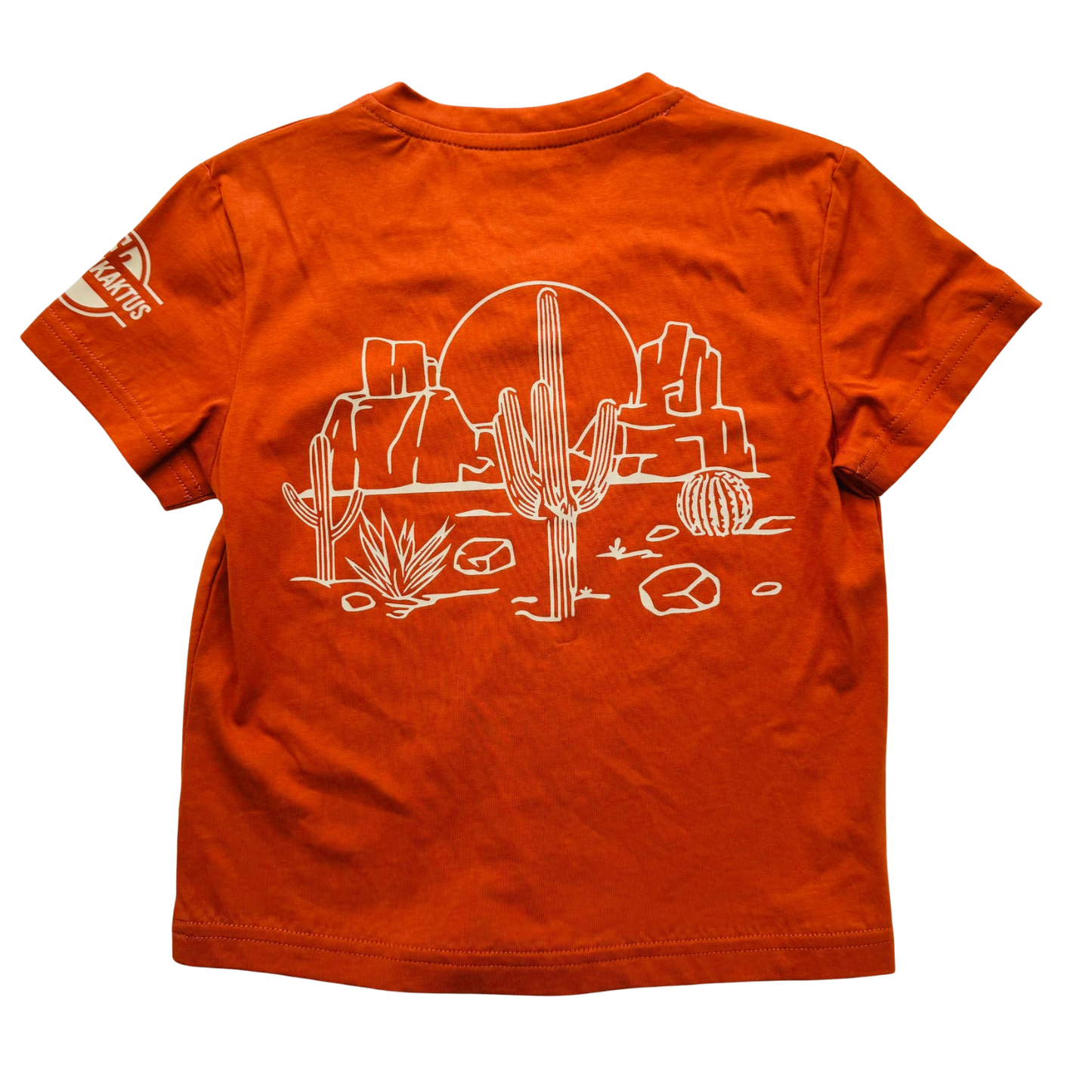 KIDS COTTON T Orange Cotton V-Neck T-Shirt made from soft 100% cotton, short sleeves, unisex design, available in kids sizes 2 to 16.