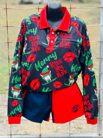 SUN SHIRT - MERRY KISS MY ASS