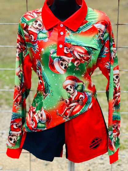 SUN SHIRT - SANTA SKELETON
