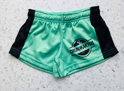 KIDS FOOTY SHORTS - TEAL